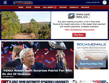 Tablet Screenshot of patsfans.com